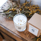Bougie parfumée artisanale cire végétale - Mimosa