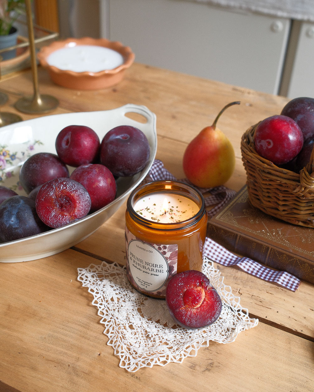 Bougie Prune noire & Rhubarbe