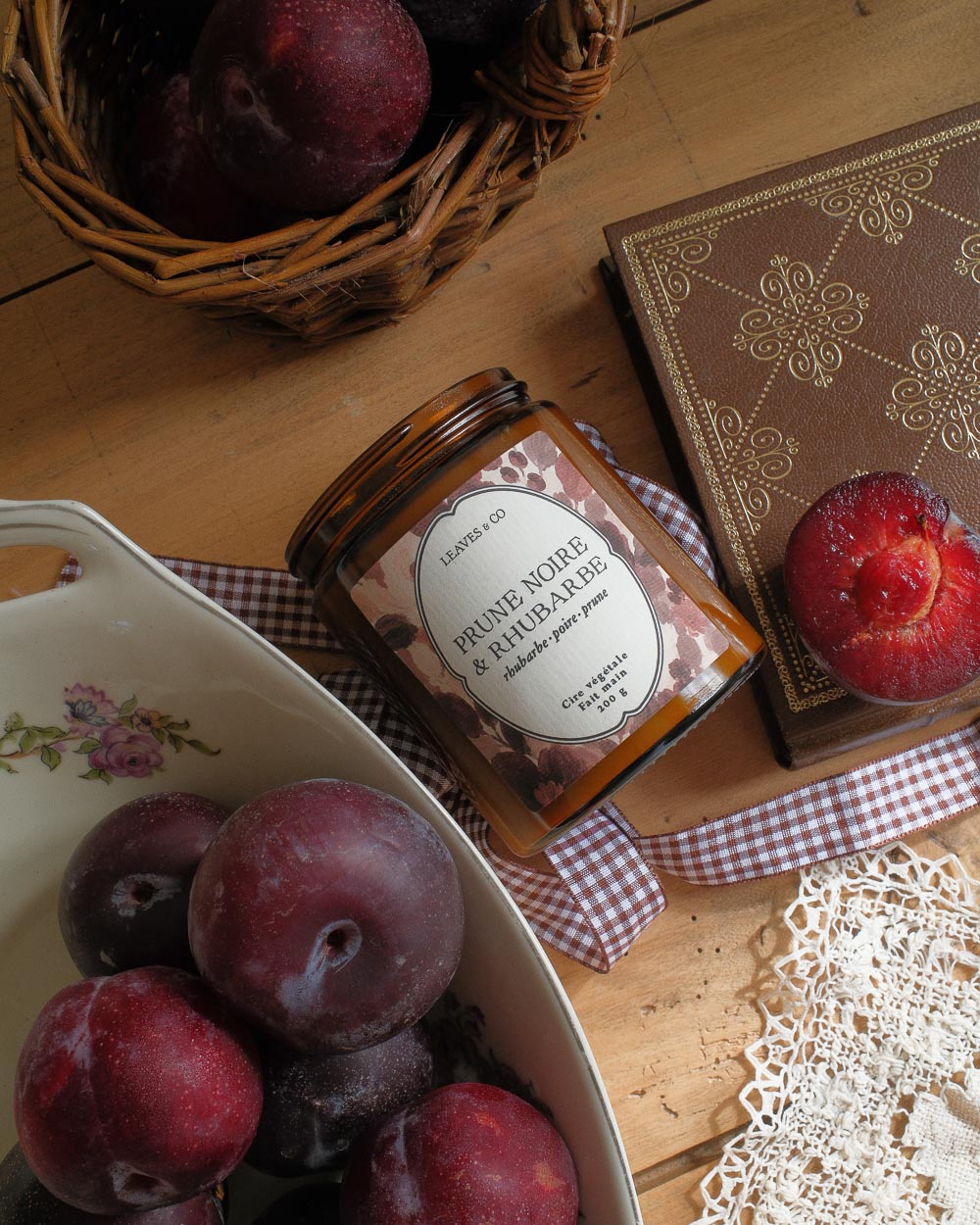Bougie Prune noire & Rhubarbe