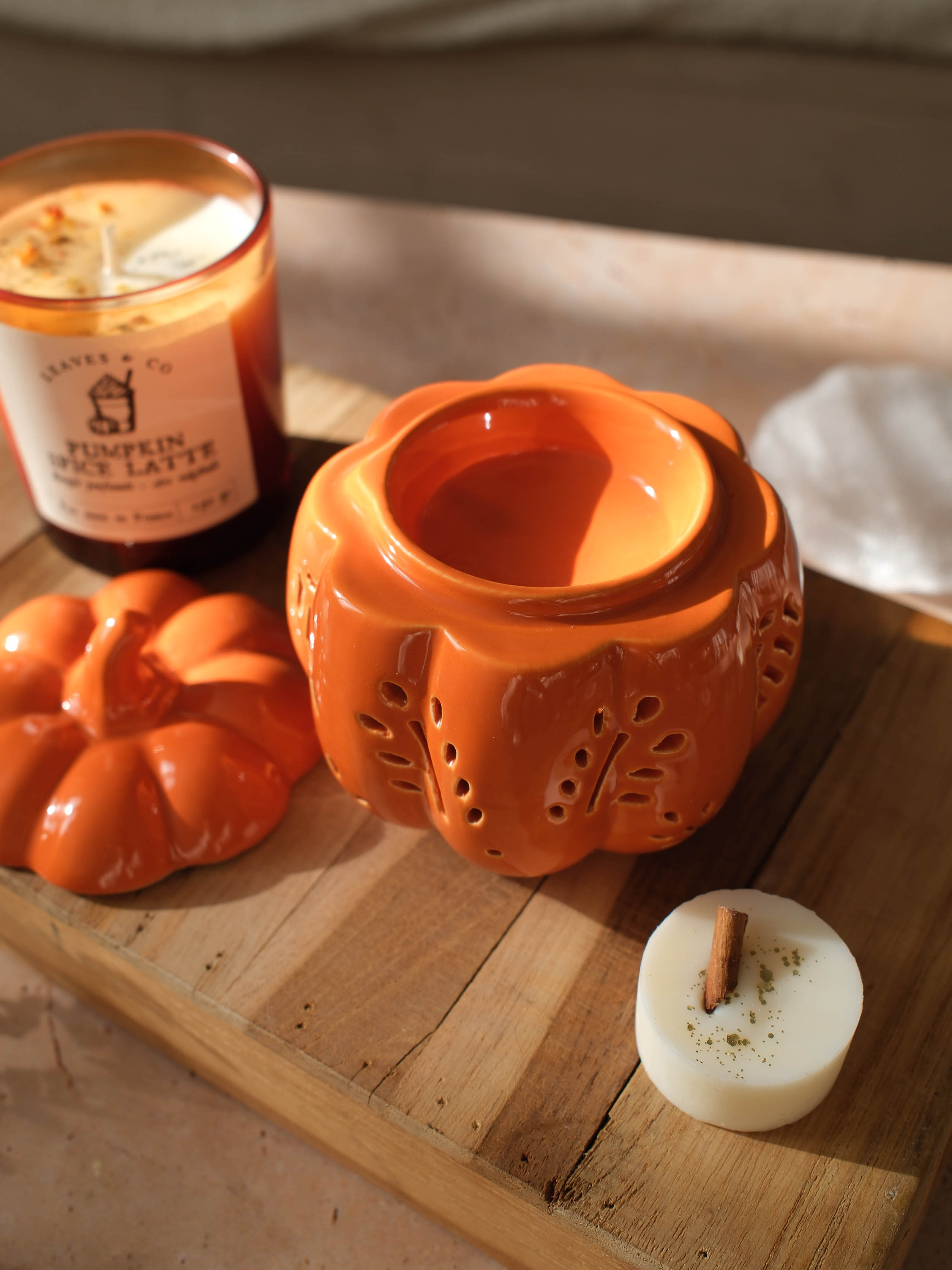 Duftlampe Kürbis – Orange oder Creme