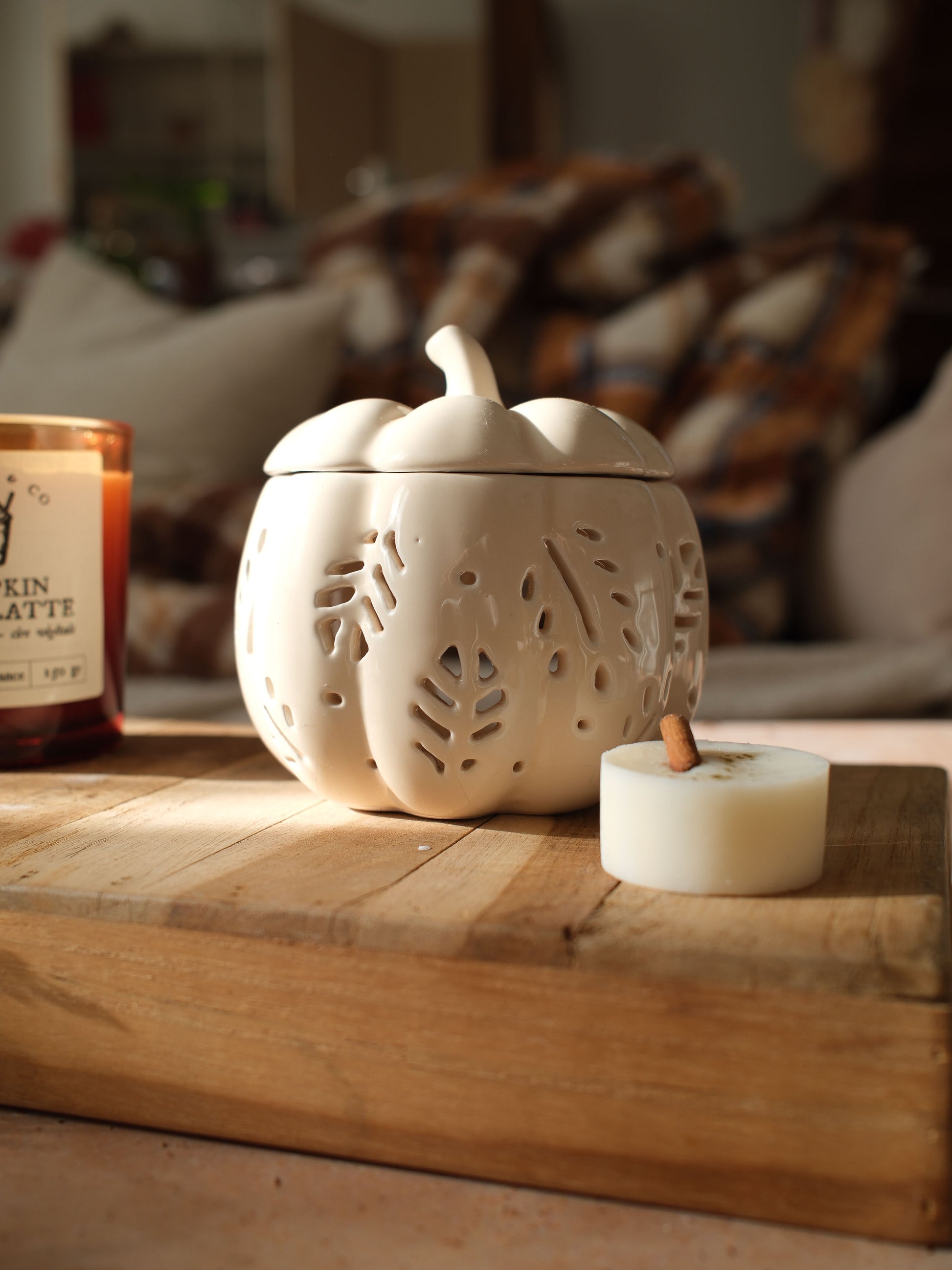 Brûle-parfum Citrouille – Orange ou Crème