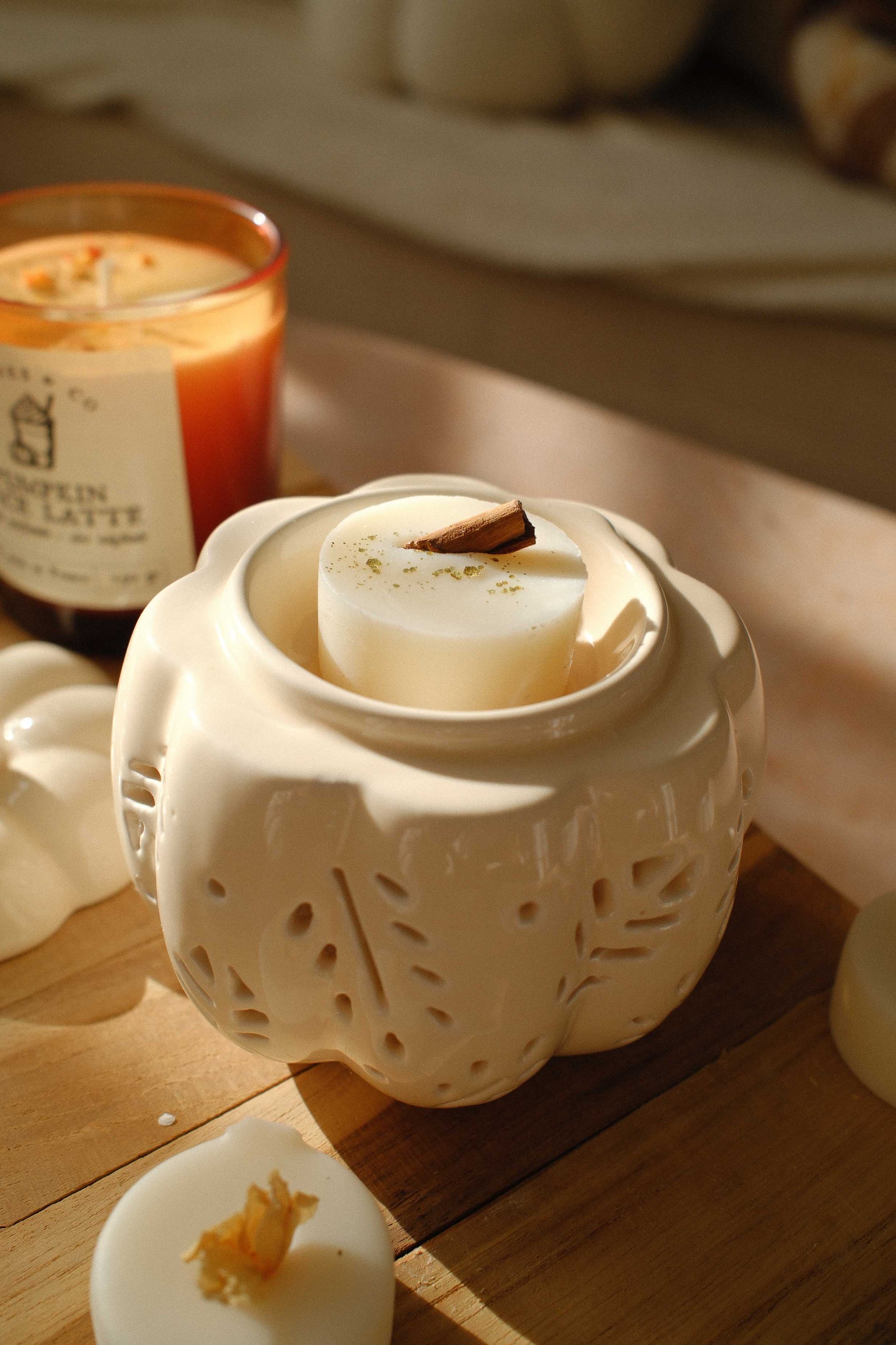 Brûle-parfum Citrouille – Orange ou Crème