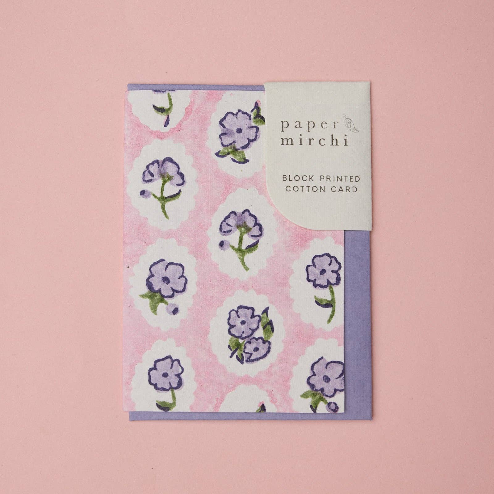 Carte fleurie – Petites fleurs violettes