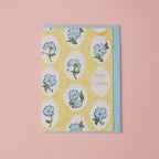 Carte d’anniversaire – Fleurs bleues
