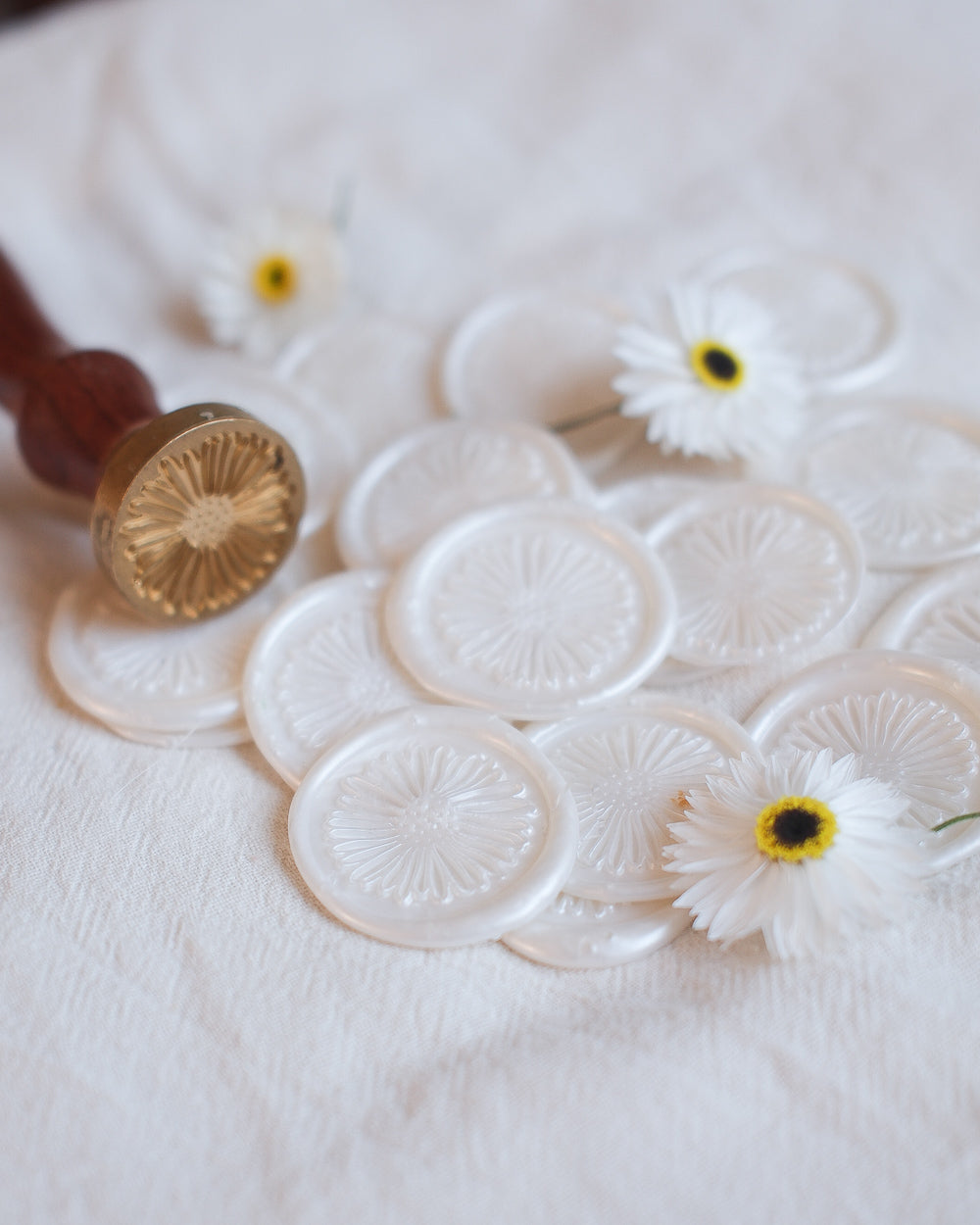 Cachet de cire marguerite