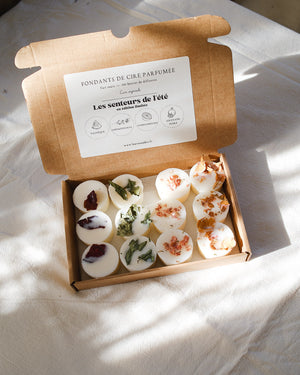 Coffret de 12 fondants de cire parfumée senteurs de l'été editon limitée