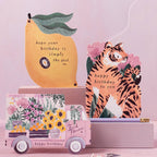 Carte d'anniversaire Camion de Fleurs | Carte d'anniversaire féminine | Design floral