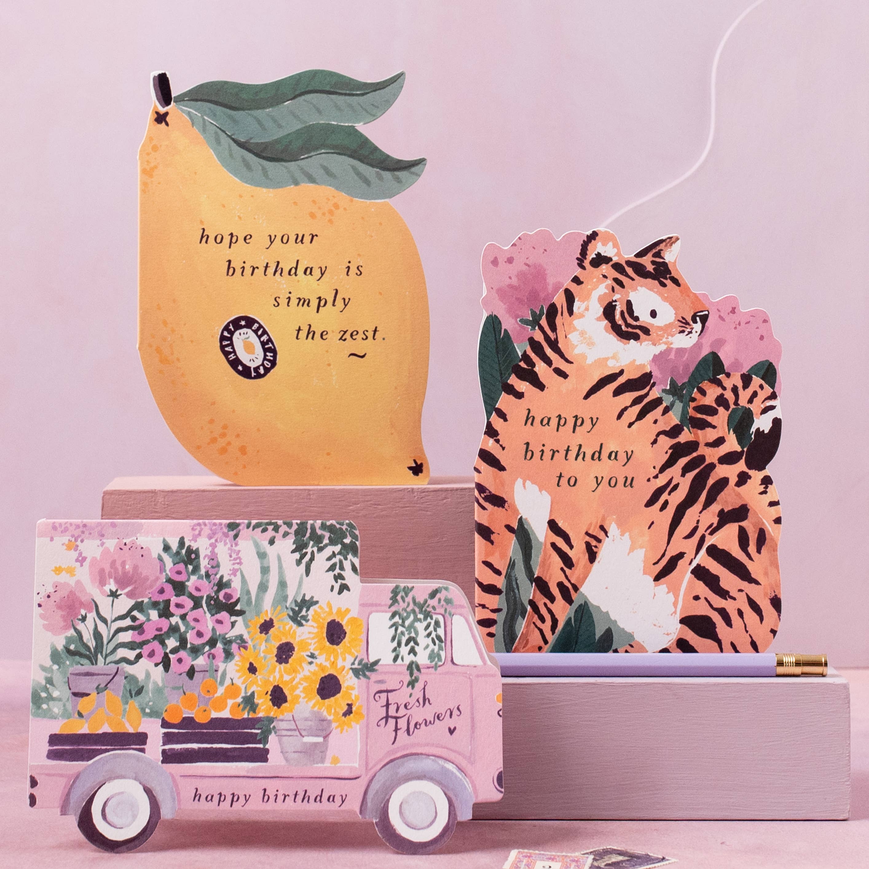 Cartes d'anniversaire en forme de tigre | Cartes de tigre | Cartes d'animaux | Cartes