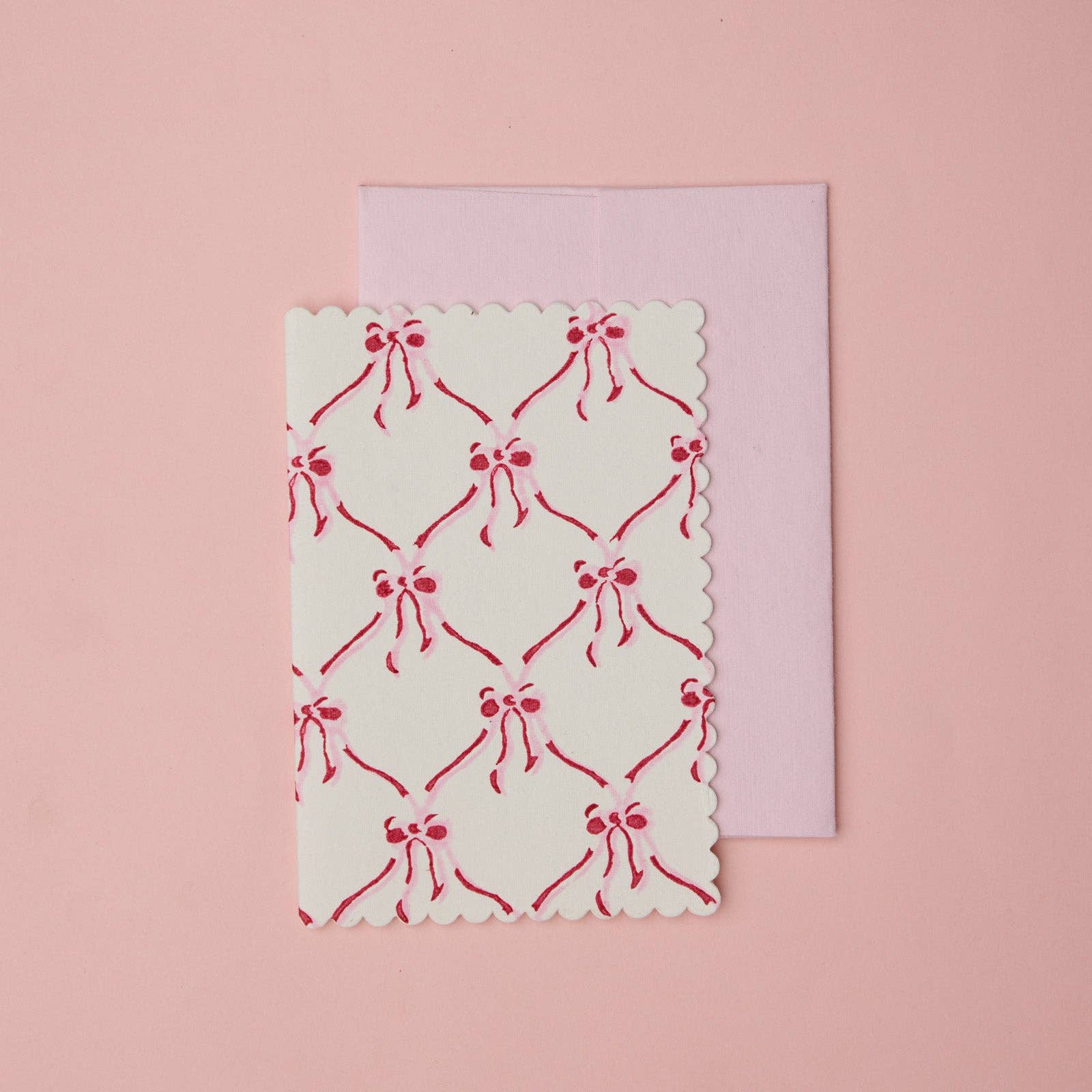 Carte illustrée – Nœuds roses