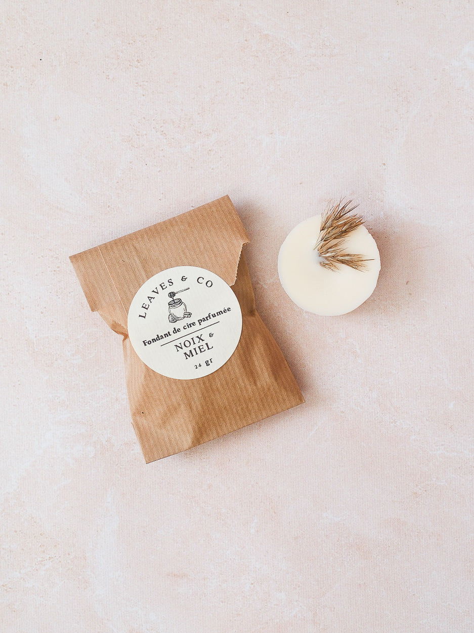 Fondant de cire parfumée - Noix et miel