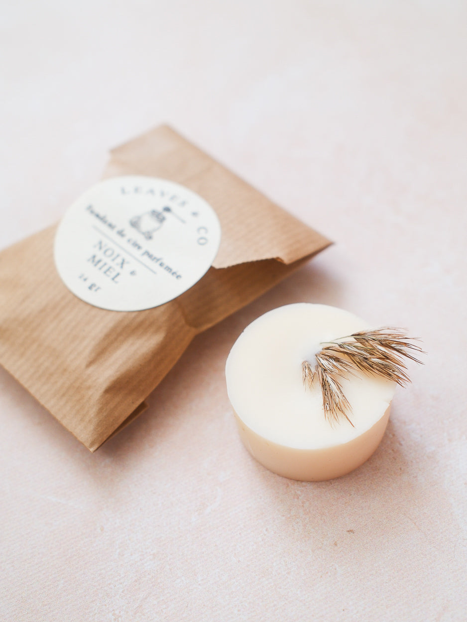 Fondant de cire parfumée - Noix et miel