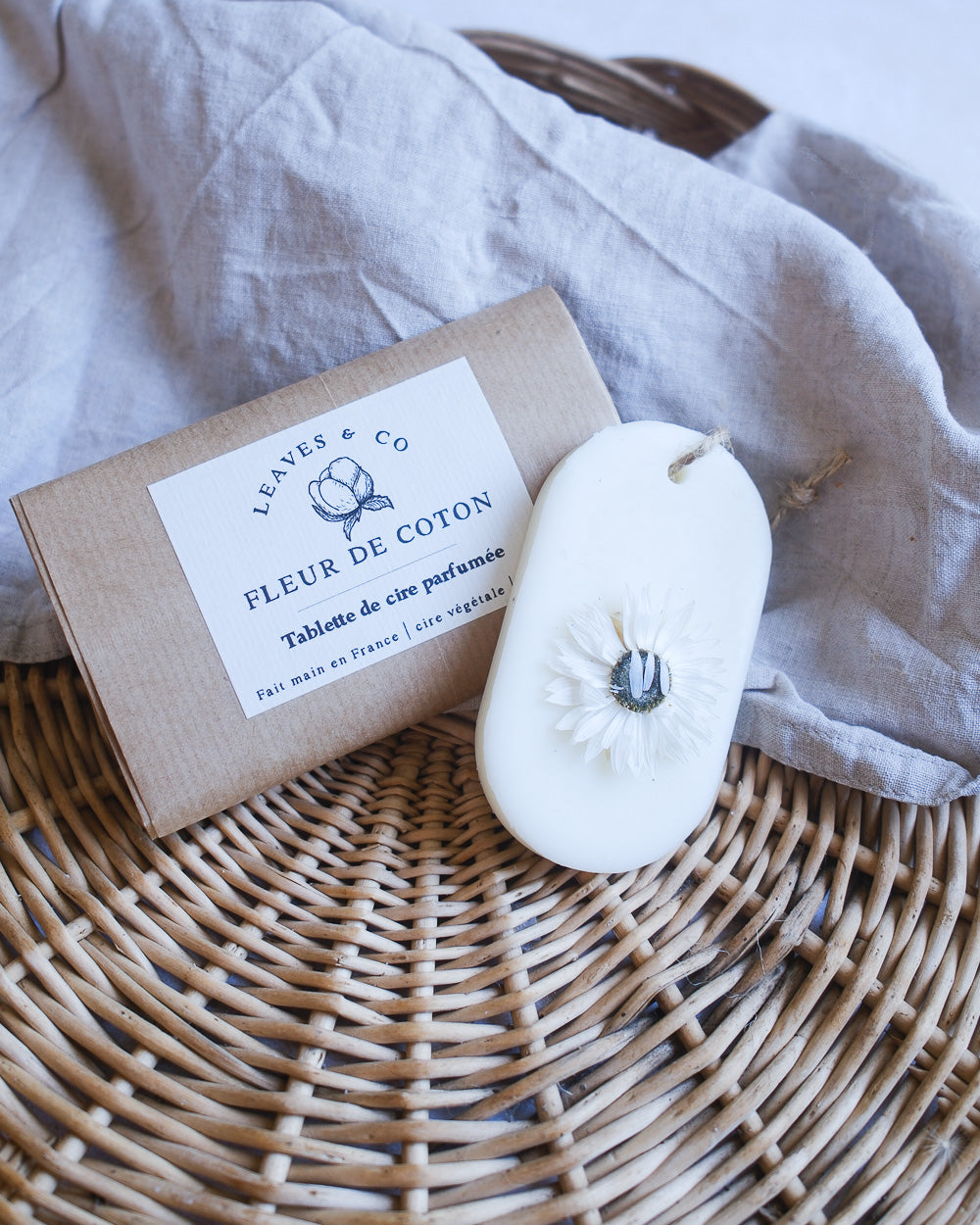 Tablette de cire parfumée - Fleur de coton