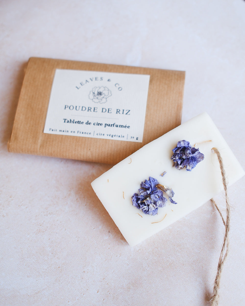 Tablette de cire parfumée - Poudre de riz