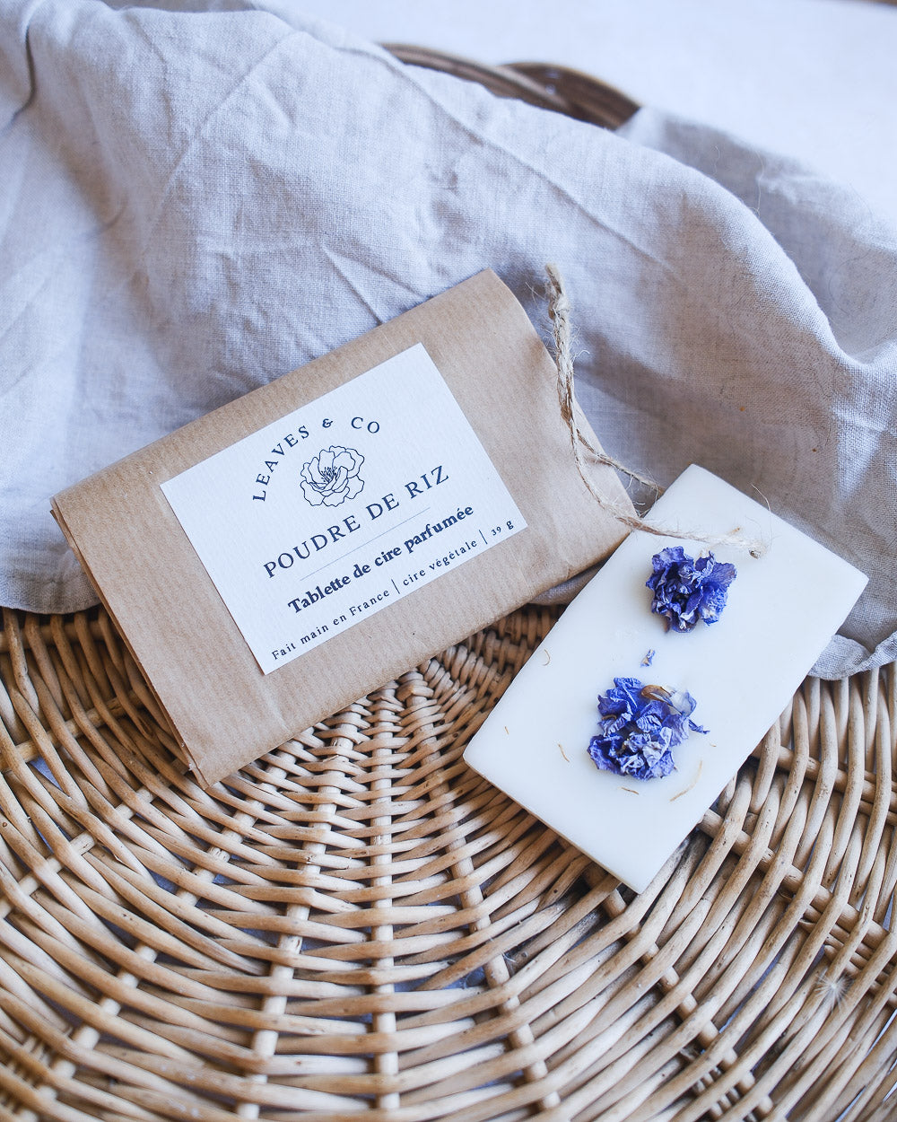 Tablette de cire parfumée - Poudre de riz